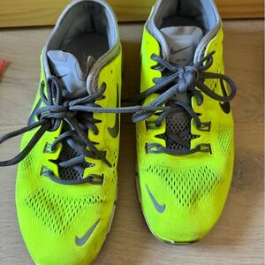 Nike Athletic Shoes- Neon color size 8!